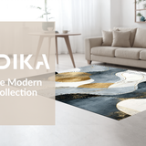 Ultra Soft Area Rug, Non Slip, Stain Resistant, Washable Area Rugs for Living Room, Bedroom, Contemporary Artistic Geometric Design(Gray)