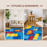 Chic Modernist Colorful Composition(Blue)