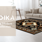 Dynamic Black and Brown Geometric Styles(Black)