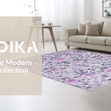 Ultra Soft Area Rug, Non Slip, Stain Resistant, Washable Area Rugs for Living Room, Bedroom, Contemporary Soft Purple Texture(Purple)