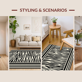 Bold Luxe Velvet Zebra(Black)