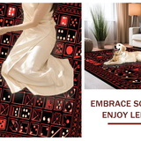 Ultra Soft Area Rug, Non Slip, Stain Resistant, Washable Area Rugs for Living Room, Bedroom, Unique Gaming-Inspired Graphic Layout(Black)