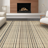 Ultra Soft Area Rug, Non Slip, Stain Resistant, Washable Area Rugs for Living Room, Bedroom, Elegant Minimalist Contoured Shape(Gold)