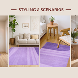 Ultra Soft Area Rug, Non Slip, Stain Resistant, Washable Area Rugs for Living Room, Bedroom, Elegant Shaggy Contemporary Look(Purple)