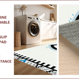 Ultra Soft Area Rug, Non Slip, Stain Resistant, Washable Area Rugs for Living Room, Bedroom, Soft Cotton Dark Gray Bedroom Aesthetic Rug(White)