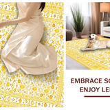 Ultra Soft Area Rug, Non Slip, Stain Resistant, Washable Area Rugs for Living Room, Bedroom, Modern Artistic Abstract Flourish(Yellow)