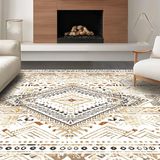 Ultra Soft Area Rug, Non Slip, Stain Resistant, Washable Area Rugs for Living Room, Bedroom, Sleek Contemporary Lattice Design(Beige)