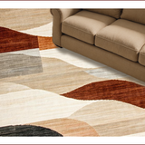 Ultra Soft Area Rug, Non Slip, Stain Resistant, Washable Area Rugs for Living Room, Bedroom, Sophisticated Vintage Textured Pattern(Beige)