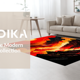 Electric Orange Swirling Design(Red)