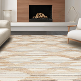 Ultra Soft Area Rug, Non Slip, Stain Resistant, Washable Area Rugs for Living Room, Bedroom, Modern Rustic Textural Appeal(Beige)