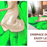 Ultra Soft Area Rug, Non Slip, Stain Resistant, Washable Area Rugs for Living Room, Bedroom, Luxurious Modern Fluffy Design(Green)