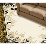 Ultra Soft Area Rug, Non Slip, Stain Resistant, Washable Area Rugs for Living Room, Bedroom, Cheetah Bordered Animal(Beige)