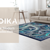 Ultra Soft Area Rug, Non Slip, Stain Resistant, Washable Area Rugs for Living Room, Bedroom, Stylish Tentacles Area Rug with Modern Octopus Design for Home Accents(Gray)