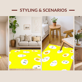 Ultra Soft Area Rug, Non Slip, Stain Resistant, Washable Area Rugs for Living Room, Bedroom, Playful Fluffy Soft Surface(Yellow)