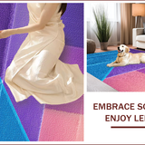Ultra Soft Area Rug, Non Slip, Stain Resistant, Washable Area Rugs for Living Room, Bedroom, Soft Colorful Low Pile Kids Bedroom Carpet(Purple)