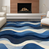 Chic Minimalist Fluid Line Composition(Blue)