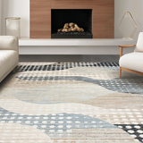 Ultra Soft Area Rug, Non Slip, Stain Resistant, Washable Area Rugs for Living Room, Bedroom, Chic Natural Fiber Design(Beige)