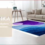 Ultra Soft Area Rug, Non Slip, Stain Resistant, Washable Area Rugs for Living Room, Bedroom, Trendy Abstract Floral Composition(Purple)