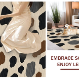 Ultra Soft Area Rug, Non Slip, Stain Resistant, Washable Area Rugs for Living Room, Bedroom, Unique Soft Toned Animal Aesthetic(Beige)