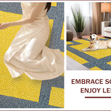 Ultra Soft Area Rug, Non Slip, Stain Resistant, Washable Area Rugs for Living Room, Bedroom, Vintage Distressed Printed(Yellow)