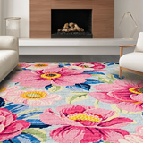 Bright Eclectic Floral Artwork(Pink)