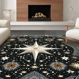 Ultra Soft Area Rug, Non Slip, Stain Resistant, Washable Area Rugs for Living Room, Bedroom, Trendy Dark Taupe Dreamscape(Black)