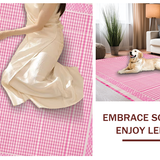 Ultra Soft Area Rug, Non Slip, Stain Resistant, Washable Area Rugs for Living Room, Bedroom, Stylish Classic Argyle Appeal(Pink)