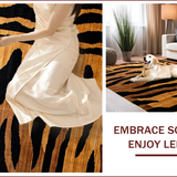 Ultra Soft Area Rug, Non Slip, Stain Resistant, Washable Area Rugs for Living Room, Bedroom, Bold Earthy Tiger Print(Brown)