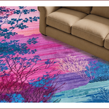 Ultra Soft Area Rug, Non Slip, Stain Resistant, Washable Area Rugs for Living Room, Bedroom, Unique Textured Rustic Design(Pink)