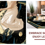Ultra Soft Area Rug, Non Slip, Stain Resistant, Washable Area Rugs for Living Room, Bedroom, Enchanting Moonlit Boho Design(Gold)