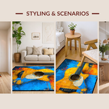 Chic Abstract Guitar Silhouette(Blue)