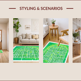 Ultra Soft Area Rug, Non Slip, Stain Resistant, Washable Area Rugs for Living Room, Bedroom, Non-Slip Kids Road Track Bedroom Carpet(Green)