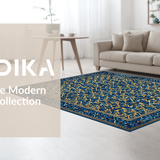 Geometric Blue Earth Tone Harmony(Blue)