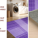 Ultra Soft Area Rug, Non Slip, Stain Resistant, Washable Area Rugs for Living Room, Bedroom, Unique Textured Wavy Patterned Print(Purple)