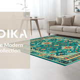 Contemporary Low Pile Color Burst(Blue)