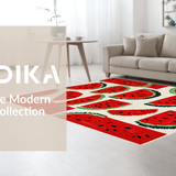 Ultra Soft Area Rug, Non Slip, Stain Resistant, Washable Area Rugs for Living Room, Bedroom, Charming Outdoor Picnic Vibe(Red)