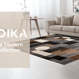 Ultra Soft Area Rug, Non Slip, Stain Resistant, Washable Area Rugs for Living Room, Bedroom, Vivid Colorful Geometric Arrangement(Brown)