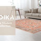 Ultra Soft Area Rug, Non Slip, Stain Resistant, Washable Area Rugs for Living Room, Bedroom, Vibrant Seal Pattern Aesthetic(Orange)