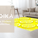 Sunny Whimsical Patterned Mat(Yellow)