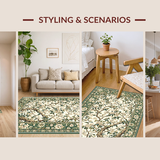 Ultra Soft Area Rug, Non Slip, Stain Resistant, Washable Area Rugs for Living Room, Bedroom, Serene Earthy Tone Elements(Beige)