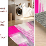 Ultra Soft Area Rug, Non Slip, Stain Resistant, Washable Area Rugs for Living Room, Bedroom, Shaped Faux Hide Charm(Pink)