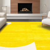 Ultra Soft Area Rug, Non Slip, Stain Resistant, Washable Area Rugs for Living Room, Bedroom, Playful Modern Geometric Motif(Yellow)
