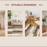 Ultra Soft Area Rug, Non Slip, Stain Resistant, Washable Area Rugs for Living Room, Bedroom, Cozy Cottage Inspired Patterns(Beige)