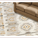 Ultra Soft Area Rug, Non Slip, Stain Resistant, Washable Area Rugs for Living Room, Bedroom, Elegant Ivory Geometric Arrangement(Beige)