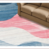 Ultra Soft Area Rug, Non Slip, Stain Resistant, Washable Area Rugs for Living Room, Bedroom, Elegant Fluid Color Blend Pattern(Blue)