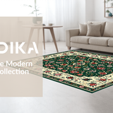 Ultra Soft Area Rug, Non Slip, Stain Resistant, Washable Area Rugs for Living Room, Bedroom, Whimsical Green Petal Design(Green)
