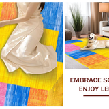 Ultra Soft Area Rug, Non Slip, Stain Resistant, Washable Area Rugs for Living Room, Bedroom, Contemporary Multicolor Mosaic Art(Yellow)