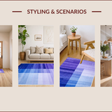 Ultra Soft Area Rug, Non Slip, Stain Resistant, Washable Area Rugs for Living Room, Bedroom, Contemporary Vibrant Color Fusion(Purple)