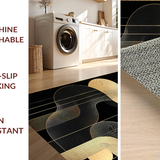 Ultra Soft Area Rug, Non Slip, Stain Resistant, Washable Area Rugs for Living Room, Bedroom, Striking Contrast of Bold Lines(Gold)