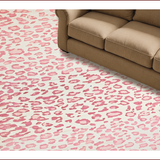 Ultra Soft Area Rug, Non Slip, Stain Resistant, Washable Area Rugs for Living Room, Bedroom, Soft Pastel Animal Print Elegance(Pink)